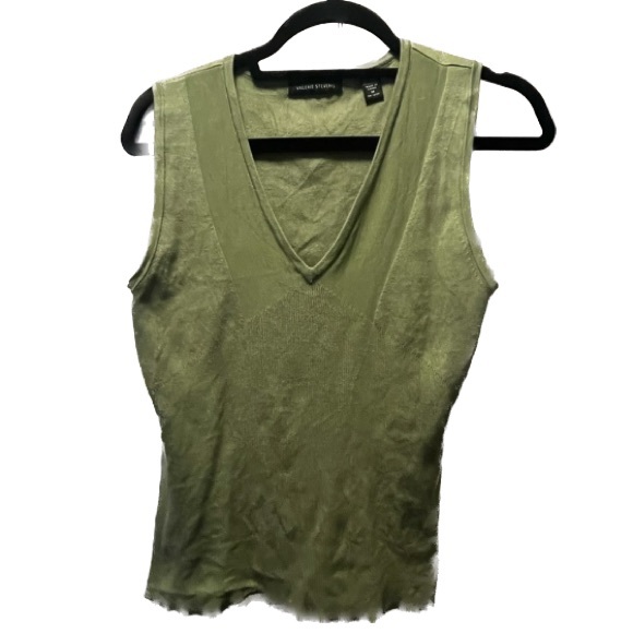 Vintage Silk Valeria Stevens V Neck Tank Top - Picture 1 of 4